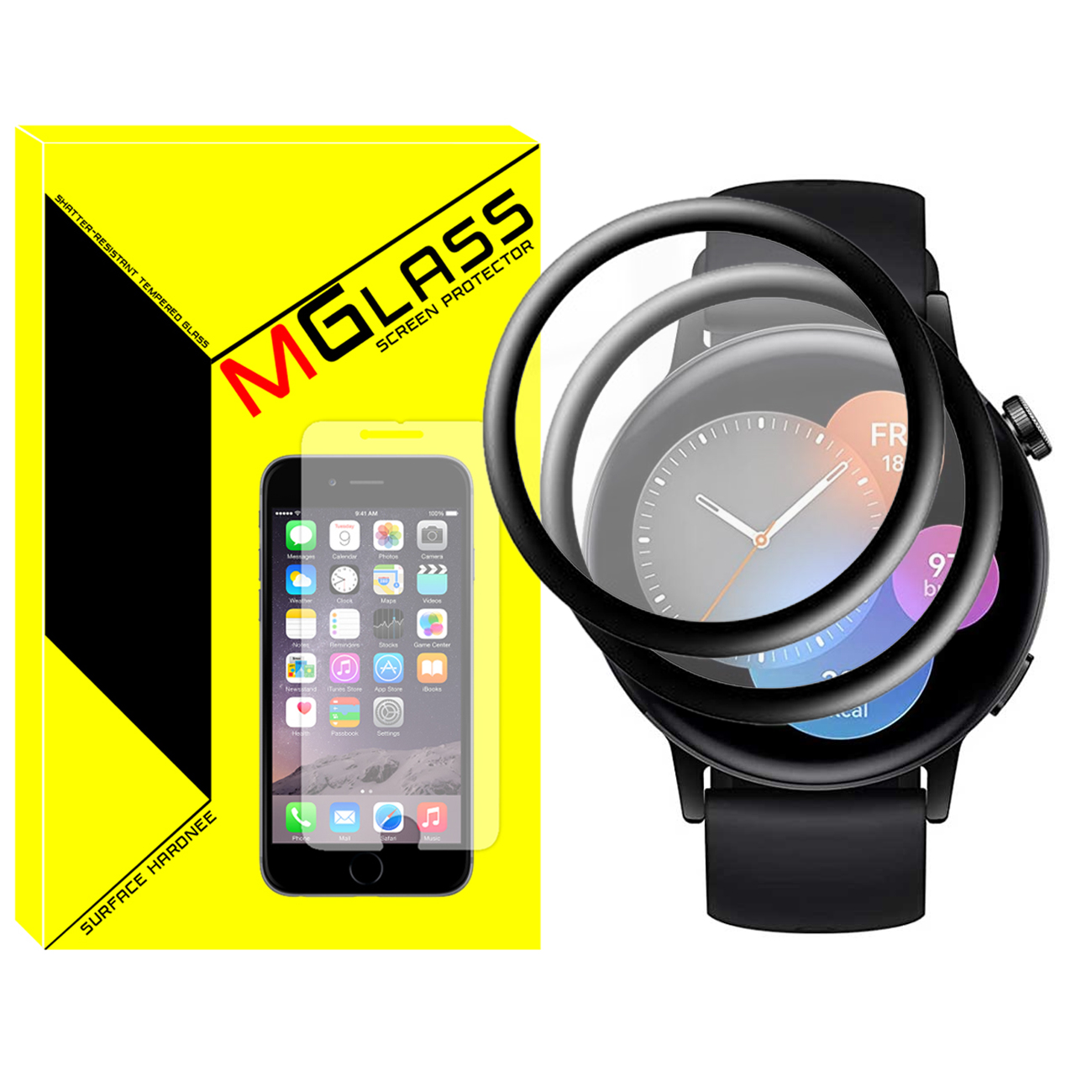 محافظ صفحه نمایش نانو ام‌گلس مدل Pmma-MG مناسب برای ساعت هوشمند هوآوی Watch GT3 42mm بسته دو عددی