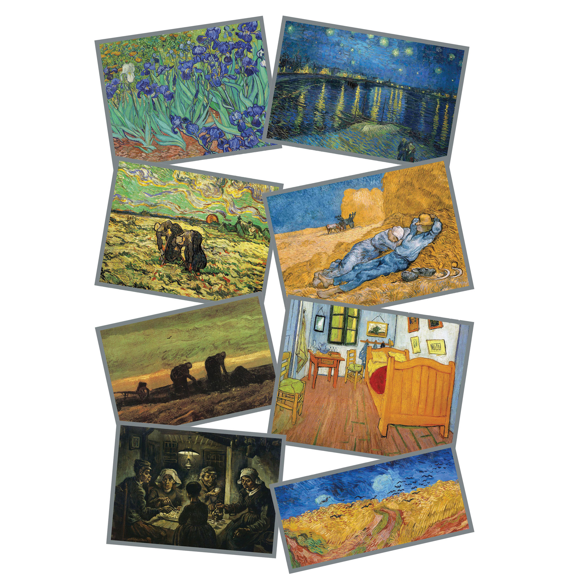 استیکر لپ تاپ طرح نقاشی های معروف اثر ونسان ون گوگ کد 2159 مجموعه 8 عددی