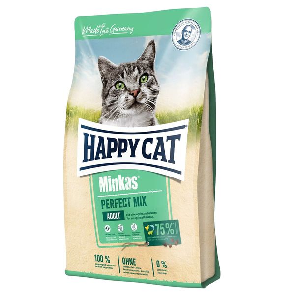 غذای خشک گربه هپی کت مدل Minkas Mix وزن 10 کیلوگرم