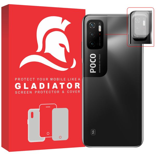  محافظ لنز دوربین گلادیاتور مدل GCX3000 مناسب برای گوشی موبایل شیائومی Poco M3 Pro بسته سه عددی