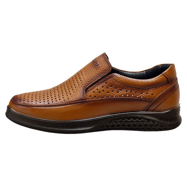 کفش روزمره مردانه مدل چرم طبیعی کد 00221 رنگ عسلی