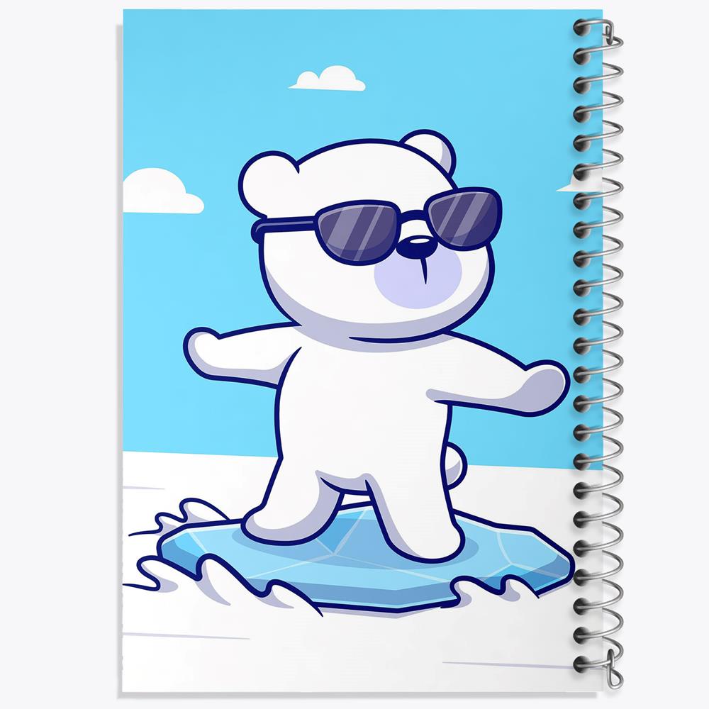 دفتر نقاشی 50 برگ خندالو مدل خرس قطبی کد 8629