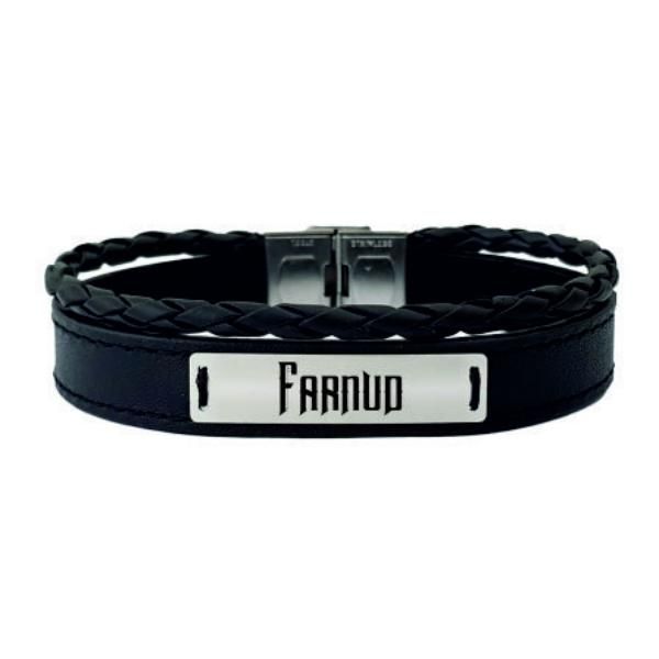 دستبند نقره مردانه ترمه 1 مدل فرنود کد 327 DCHN