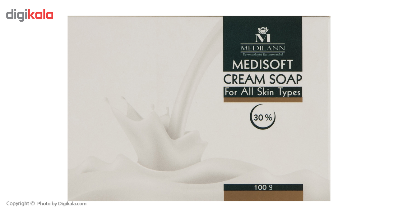 صابون کرمی مدیلن مدل Medisoft 30% مقدار 100 گرم