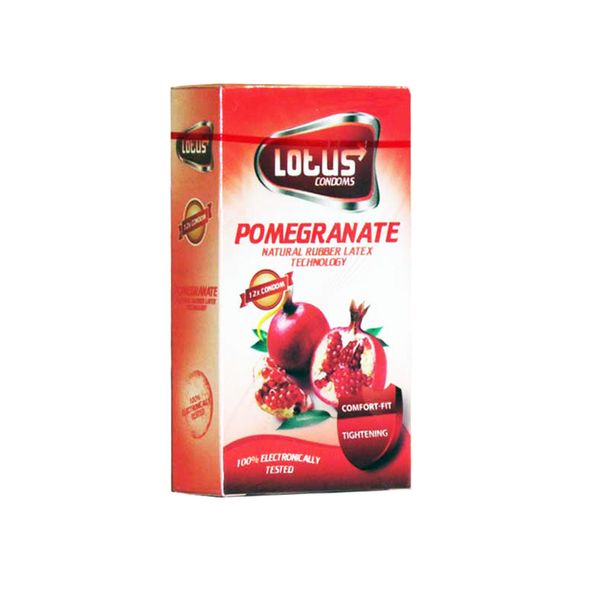کاندوم لوتوس مدل Pomegranate بسته 12 عددی