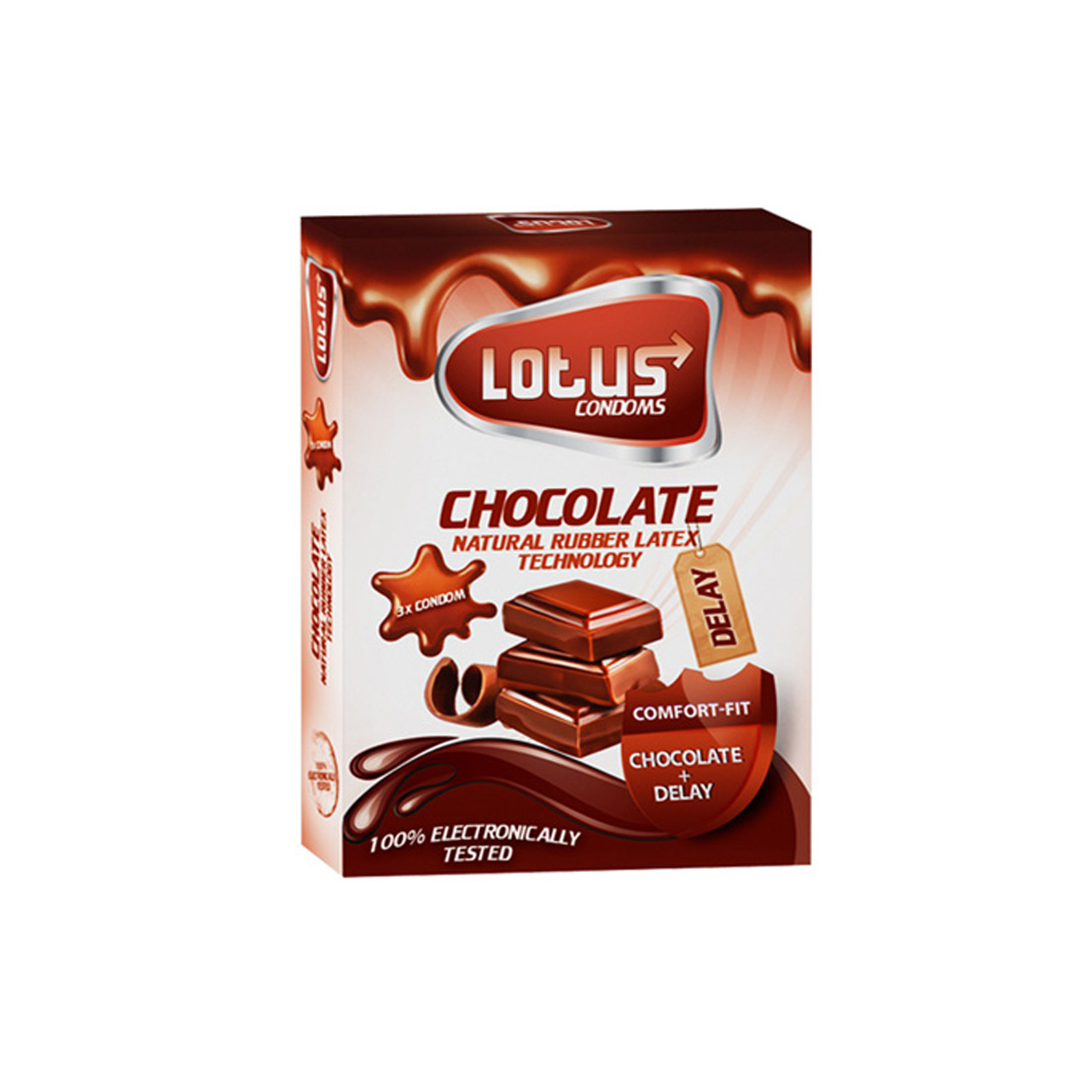 کاندوم لوتوس مدل Chocolate بسته 3 عددی