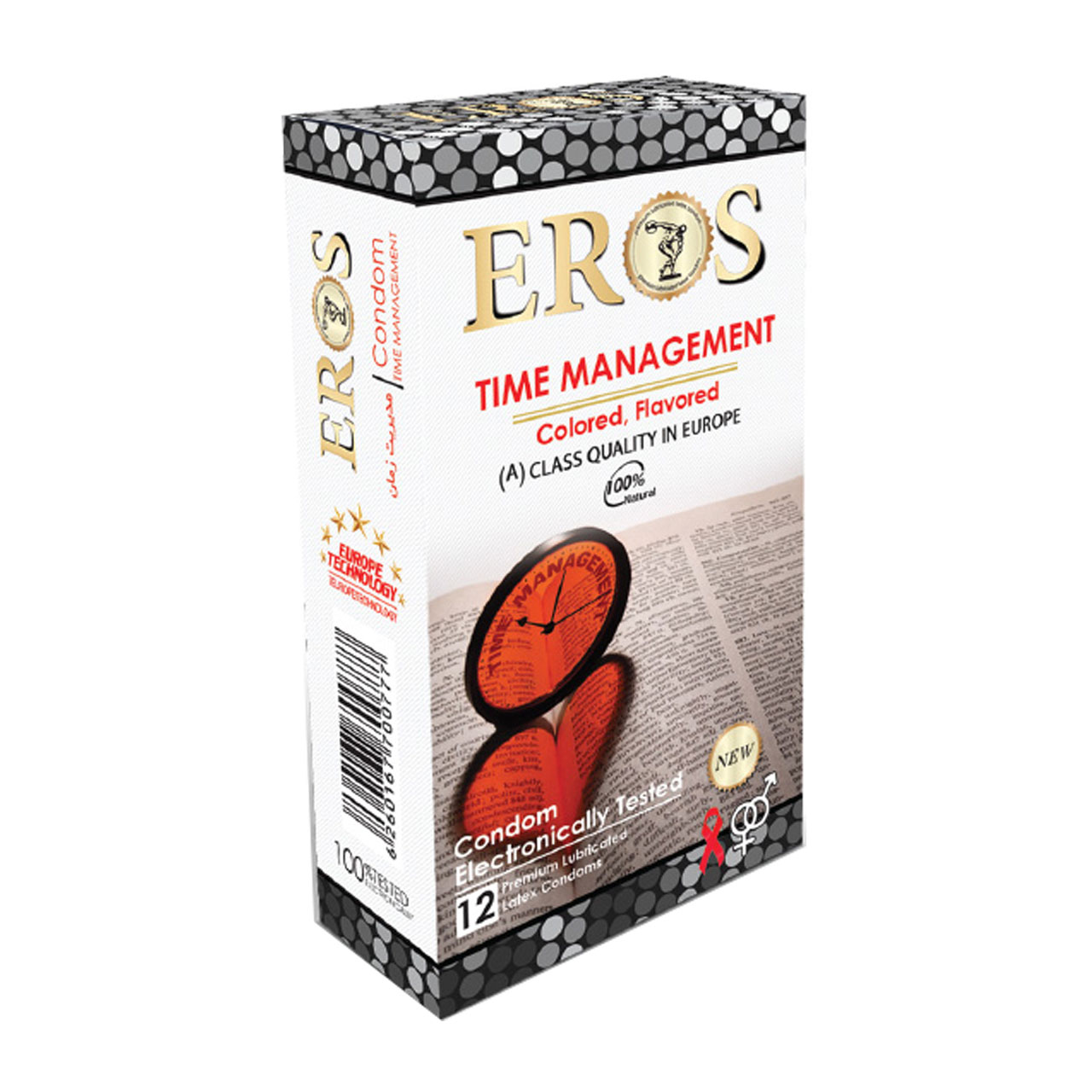 کاندوم اروس مدل Time Management بسته 12 عددی