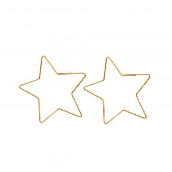 گوشواره طلا 18 عیار زنانه طلا و جواهر درریس مدل ستاره