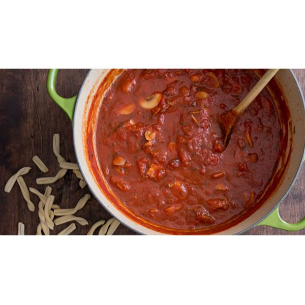 خوراک لوبیا چیتی با قارچ در سس گوجه فرنگی اصالت - 380 گرم