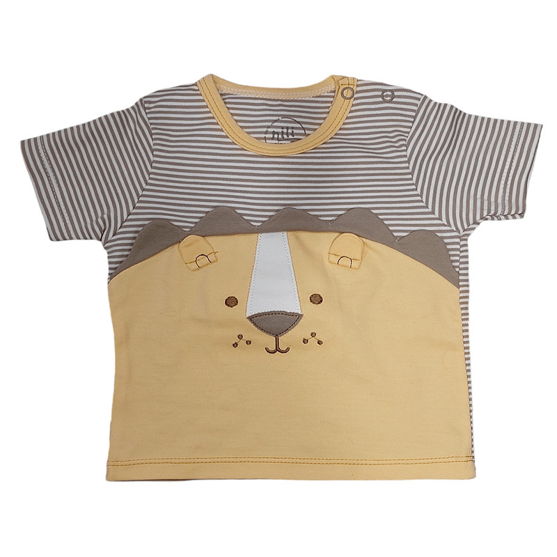 تی شرت آستین کوتاه نوزادی نیلی مدل 0456