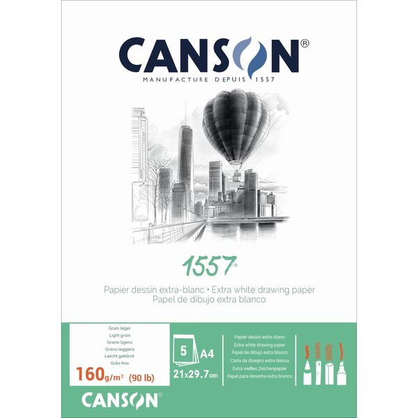 مقوا طراحی کانسون مدل 1557 کد 160gsm سایز 29.7 × 21 سانتی متر بسته 5 عددی