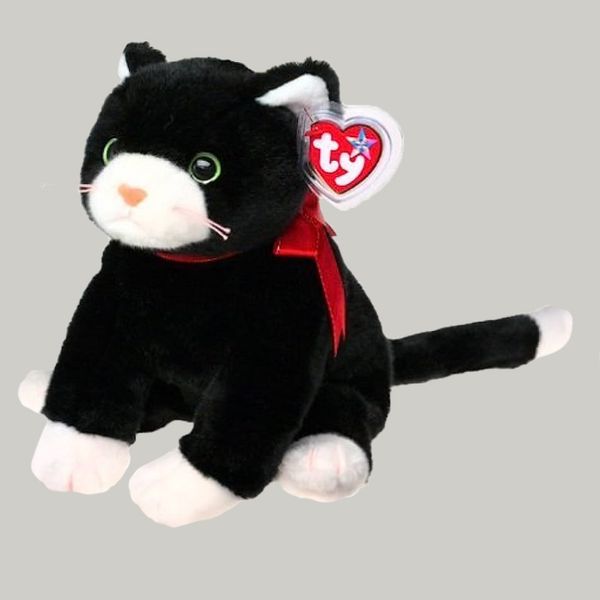 عروسک تی وای طرح گربه مدل TY Beanie Cat کد SZ10/636 طول 40 سانتی‌متر