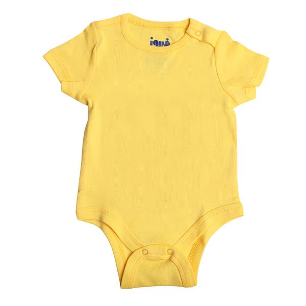 بادی آستین کوتاه نوزادی فیروز مدل Timo رنگ زرد