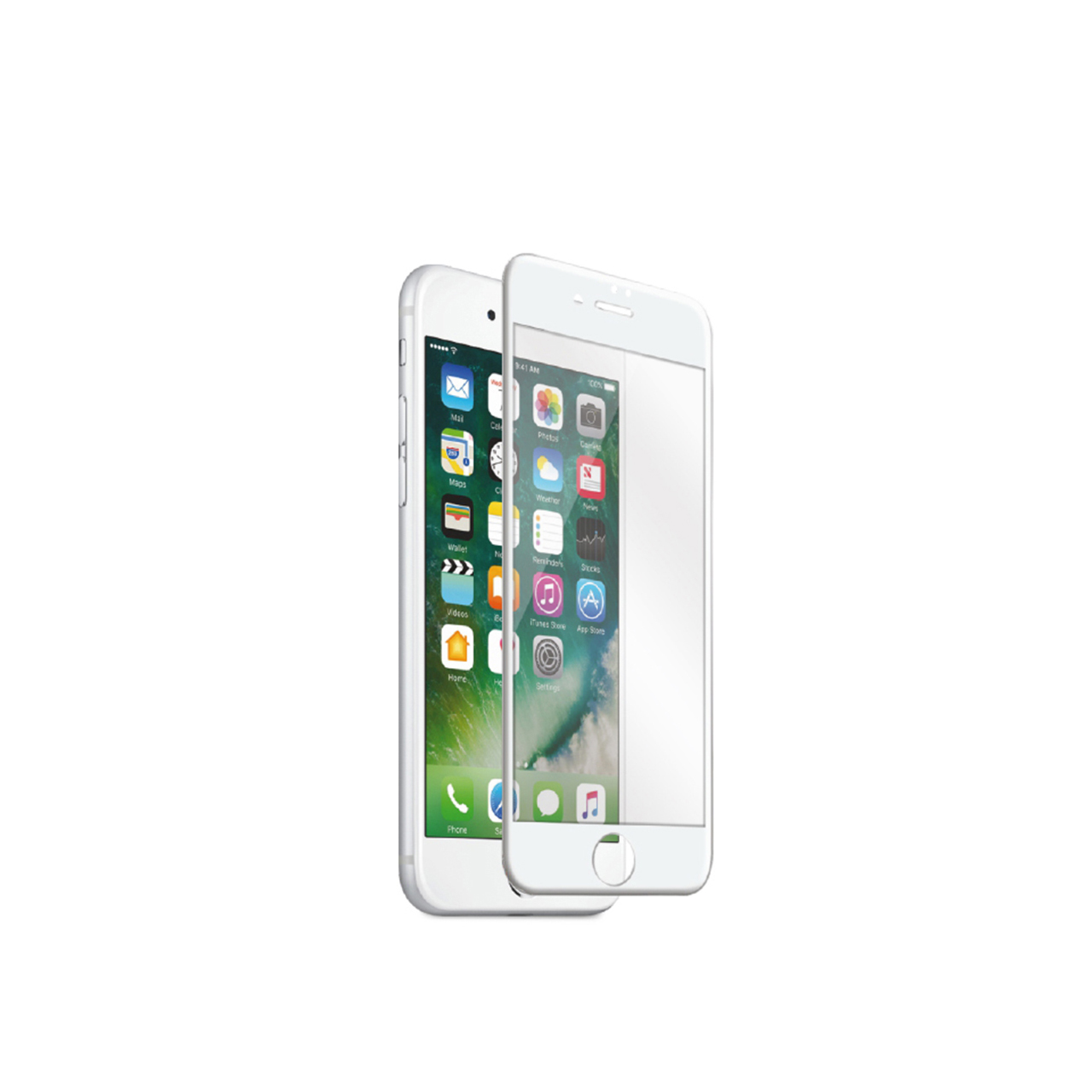 محافظ صفحه نمایش شیشه ای نزتک مدل 3D FULL مناسب برای گوشی موبایل اپل آیفون 7 / 8 پلاس بسته 2 عددی