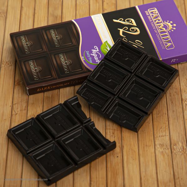 شکلات تلخ 72 درصد پارمیدا مقدار 80 گرم