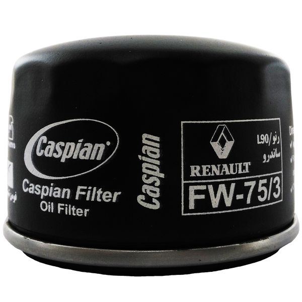 فیلتر روغن خودرو کاسپین مدل FW-75/3 مناسب برای رنو ساندرو