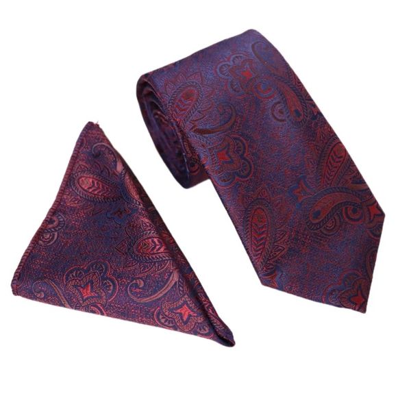 ست کراوات و دستمال جیب مردانه نسن مدل T129