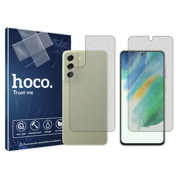 محافظ  صفحه نمایش مات هوکو مدل HyMTT مناسب برای گوشی موبایل سامسونگ Galaxy S 21Fe به همراه محافظ پشت گوشی