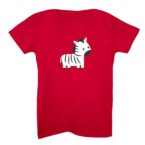 تی شرت آستین کوتاه بچگانه مدل گورخر کد 2 رنگ قرمز