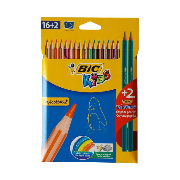 مداد رنگی 18 رنگ بیک مدل Tropicolors 2