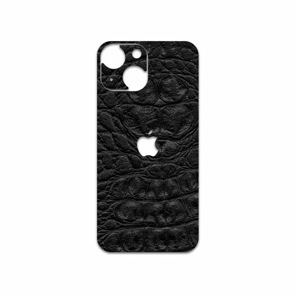 برچسب پوششی ماهوت مدل Black-Crocodile-Leather مناسب برای گوشی موبایل اپل iPhone 13 Mini