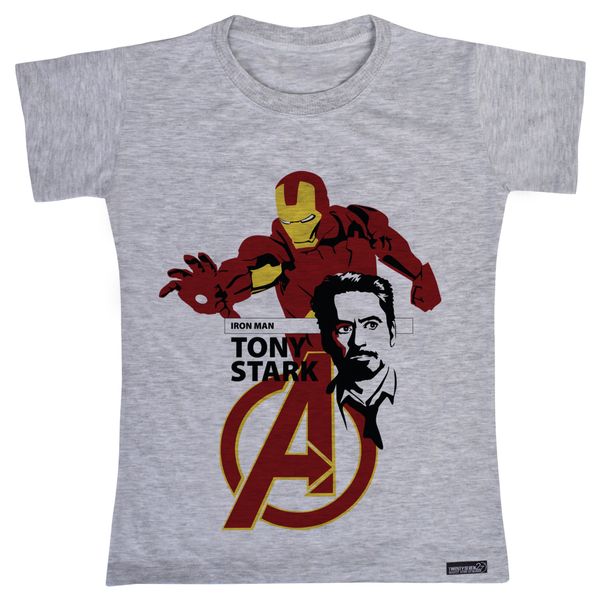 تی شرت آستین کوتاه پسرانه 27 مدل Assemble Iron Man کد MH908