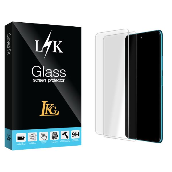 محافظ صفحه نمایش شیشه ای ال کا جی مدل LK Glass MIX مناسب برای گوشی موبایل شیائومی Poco X3 \ X3 Pro \ X3 GT \ X3 NFC \ X3 5G \ F3 5G \ F3 \ F3 Pro \ F3 NFC \ X4 5G \ X4 NFC بسته دو عددی