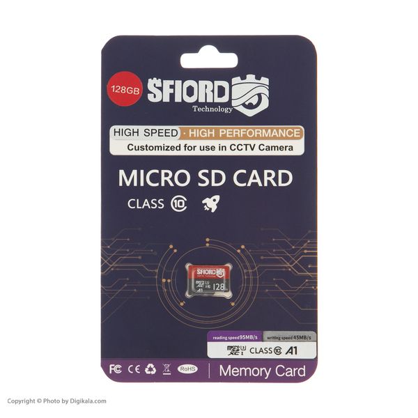 کارت حافظه microSDXC اسفیورد مدل Ultra A1 کلاس 10 استاندارد UHS-I سرعت 95MBps ظرفیت 128 گیگابایت