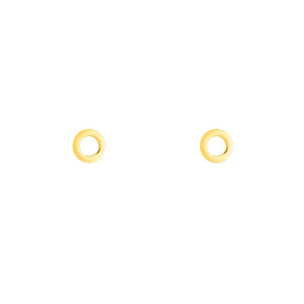 گوشواره طلا 18 عیار زنانه پرسته مدل دایره تو خالی