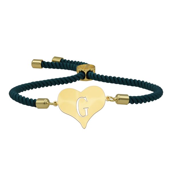 دستبند طلا 18 عیار زنانه شمیم گلد گالری مدل قلب کد DR82 G