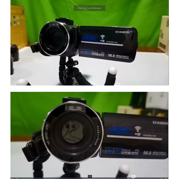 دوربین فیلم برداری کمری مدل 4k UHD 56MP with Night Vision WiFi 18X 