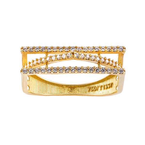 انگشتر طلا 18 عیار زنانه جواهری سون مدل 2724