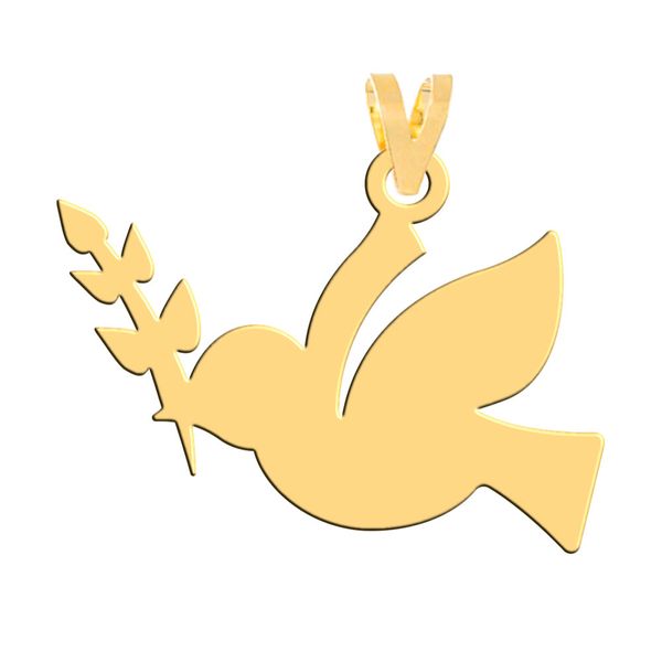 آویز گردنبند طلا 18 عیار زنانه فرشته طرح پرنده مدل  WNL-000581