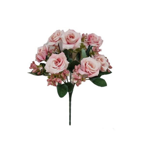 گل مصنوعی مدل بوته رز 7 شاخه 