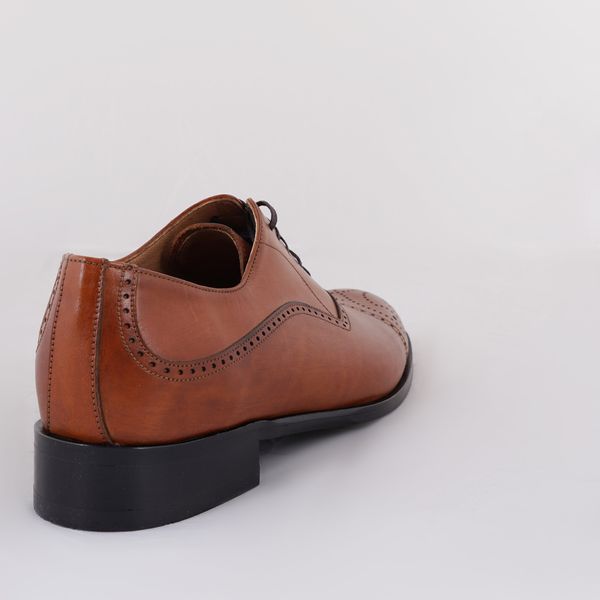 کفش مردانه کرمانی مدل چرم دستدوز طبیعی کد 1073 رنگ عسلی