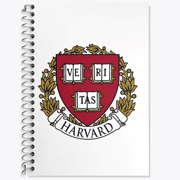 دفتر زبان 50 برگ خندالو مدل سه خط طرح دانشگاه هاروارد Harvaed کد 8418