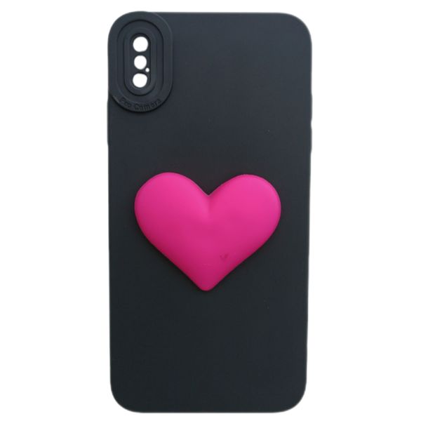 کاور مدل سیلیکونی طرح قلب مناسب برای گوشی موبایل اپل iPhone XS Max