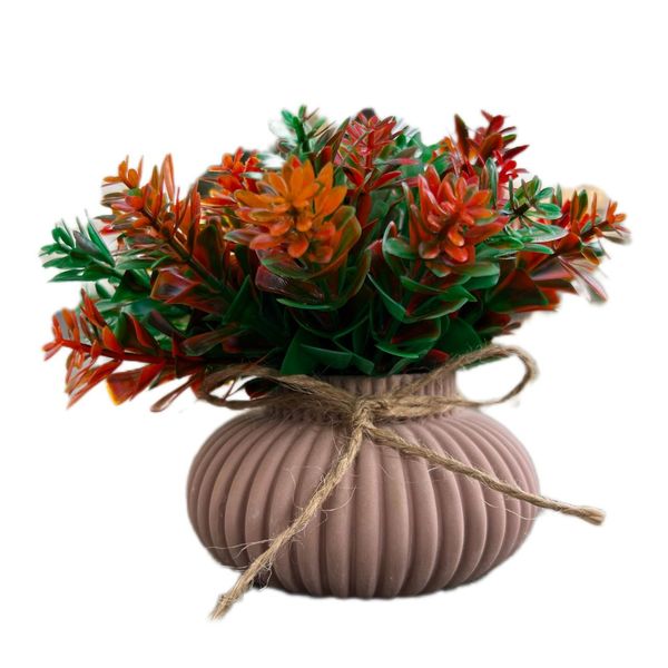 گلدان به همراه گل مصنوعی طرح میخک مدل مراکشی کد S56