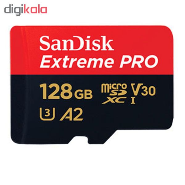 کارت حافظه microSDXC سن دیسک مدل Extreme PRO کلاس A2 استاندارد UHS-I U3 سرعت 170MBs ظرفیت 128 گیگابایت