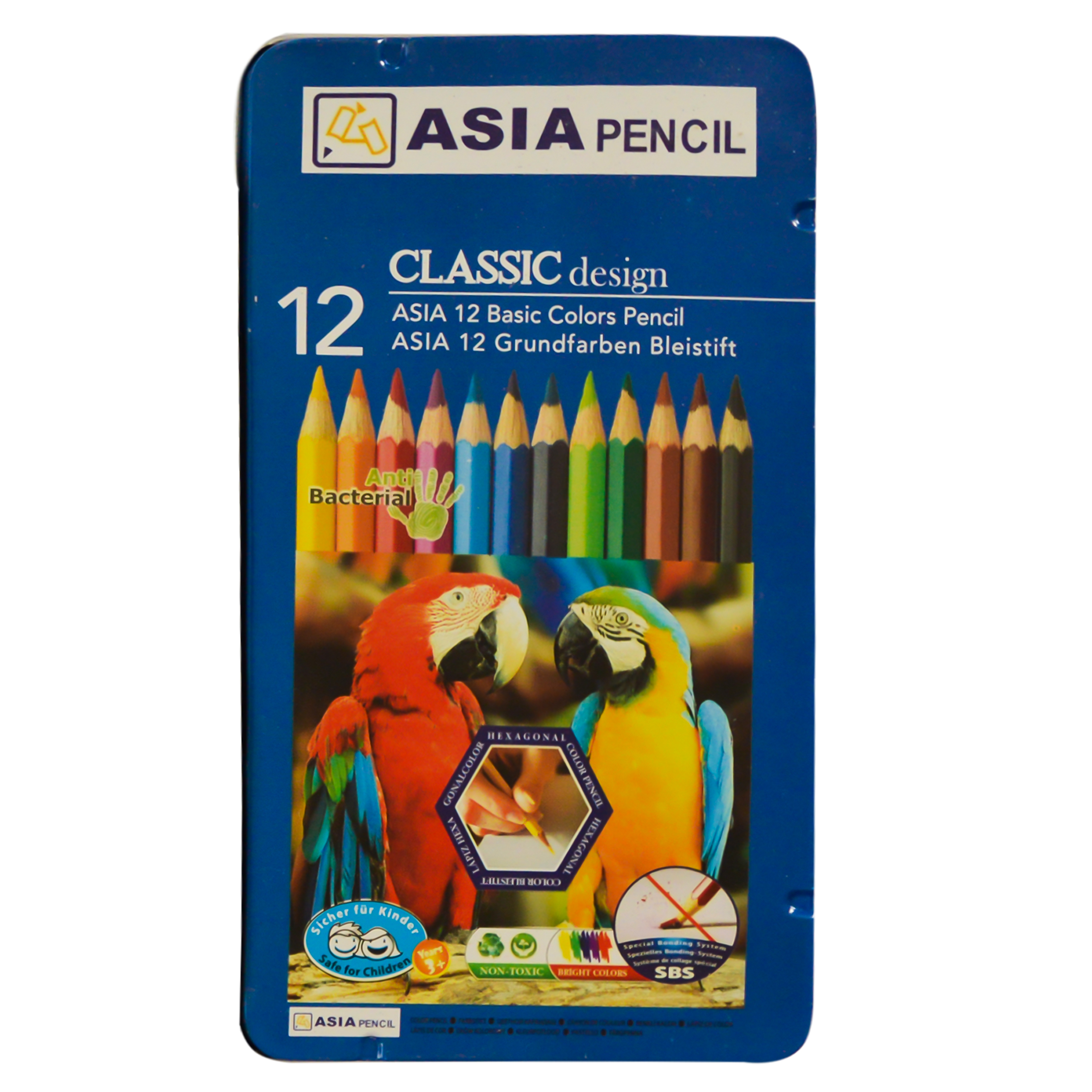 مداد رنگی 12 رنگ آسیا مدل طوطی