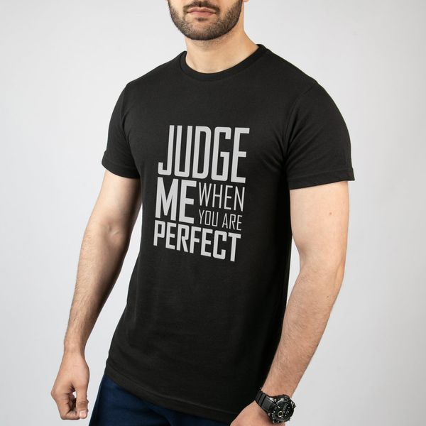 تی شرت آستین کوتاه مردانه مدل Judge Me کد G004