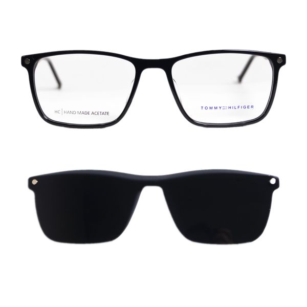 فریم عینک طبی تامی هیلفیگر مدل AC25 C1 به همراه کاور آفتابی