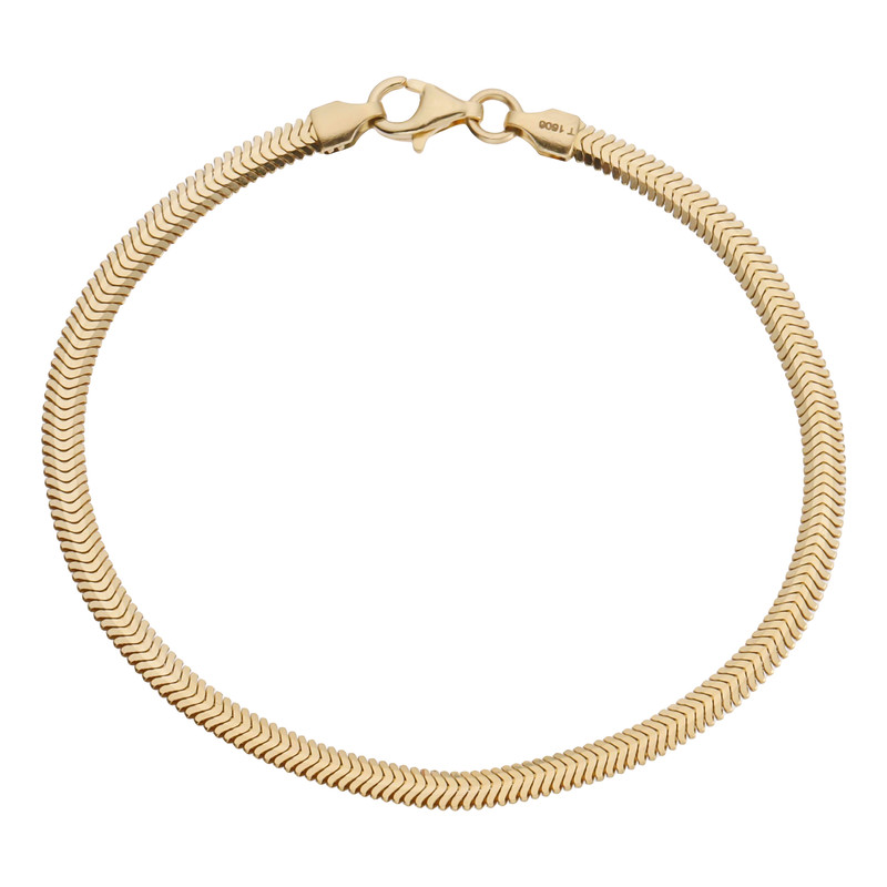 دستبند طلا 18 عیار زنانه مایا ماهک مدل MB1698 طرح تیغ ماهی