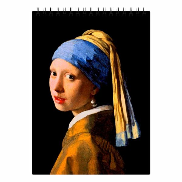 دفتر نقاشی 70 برگ لنکامر مدل دختری با گوشواره مروارید کد A5-339