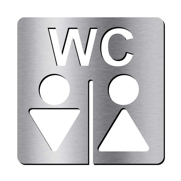 تابلو نشانگر آژنگ طرح سرویس بهداشتی مردانه و زنانه کد I-CL-W063