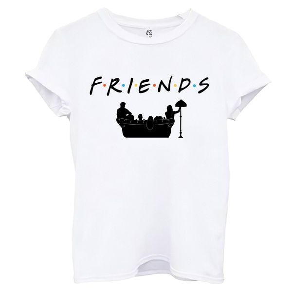 تی شرت آستین کوتاه زنانه اسد طرح Friends کد 102