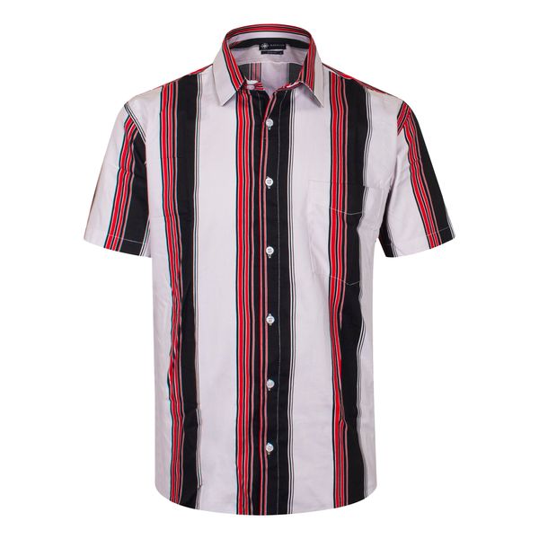 پیراهن آستین کوتاه مردانه ناوالس مدل HYUGA S.S SHRT رنگ قرمز