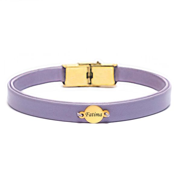 دستبند طلا 18 عیار زنانه لیردا مدل اسم فاطیما 6500