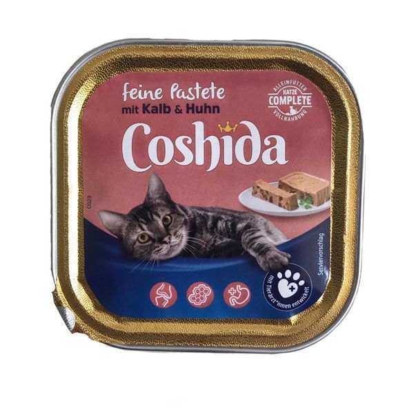 کنسرو غذای گربه کوشیدا مدل mit kalb und huhn وزن 100 گرم