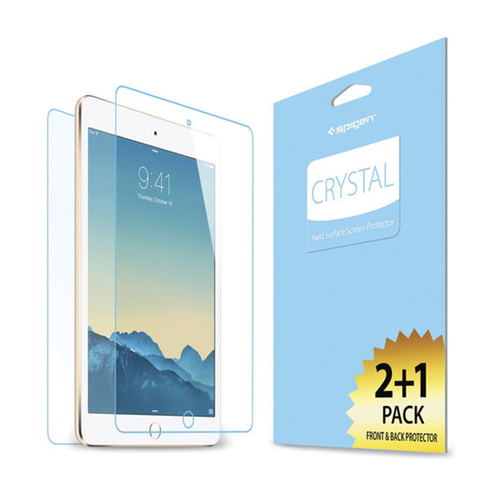 محافظ صفحه نمایش اسپیگن مدل Crystal مناسب برای تبلت اپل iPad Mini 1/2/3  بسته دو عددی به همراه محافظ پشت تبلت